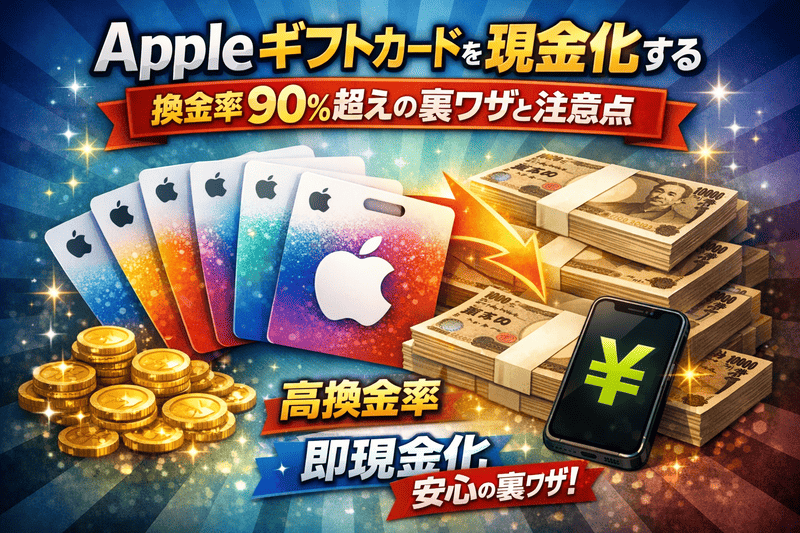 Appleギフトカードを現金化する確実な方法｜換金率90%超えの裏ワザと注意点