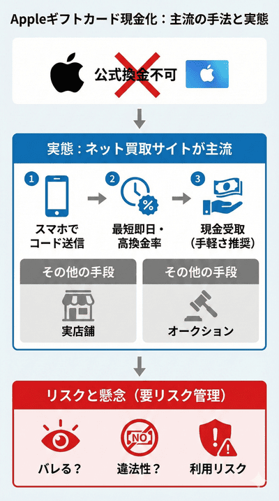 Appleギフトカード現金化の主流な手法と実態